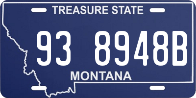 MT license plate 938948B