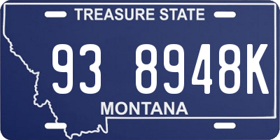 MT license plate 938948K
