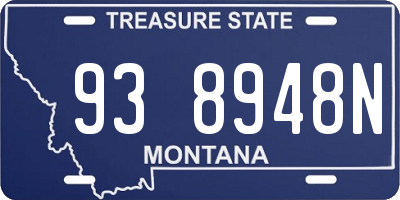 MT license plate 938948N