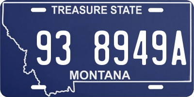 MT license plate 938949A