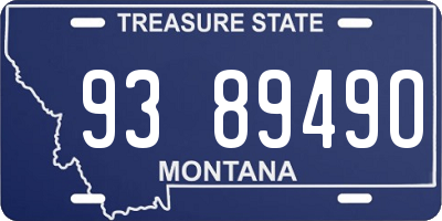 MT license plate 938949O
