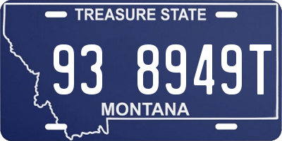 MT license plate 938949T