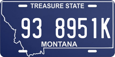 MT license plate 938951K