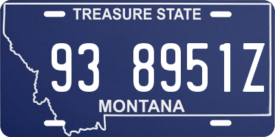 MT license plate 938951Z