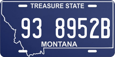 MT license plate 938952B