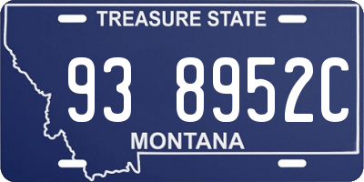 MT license plate 938952C