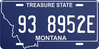 MT license plate 938952E
