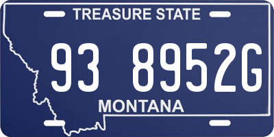 MT license plate 938952G