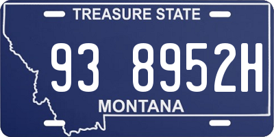 MT license plate 938952H