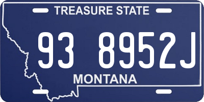 MT license plate 938952J
