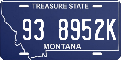 MT license plate 938952K