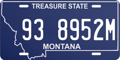 MT license plate 938952M