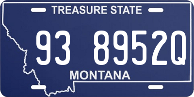MT license plate 938952Q