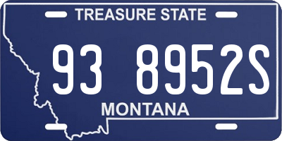 MT license plate 938952S