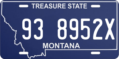 MT license plate 938952X