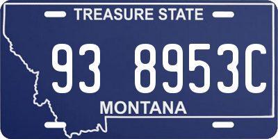 MT license plate 938953C