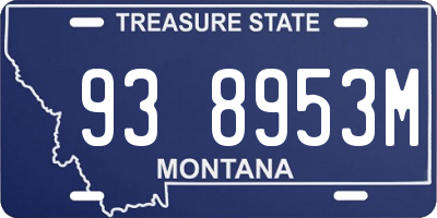 MT license plate 938953M