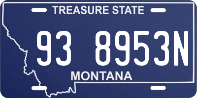 MT license plate 938953N