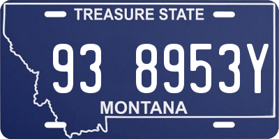MT license plate 938953Y