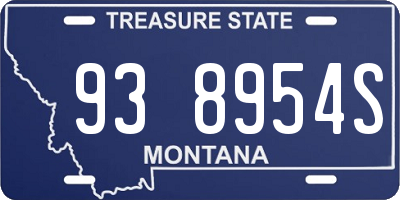 MT license plate 938954S