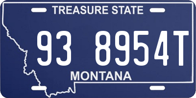 MT license plate 938954T