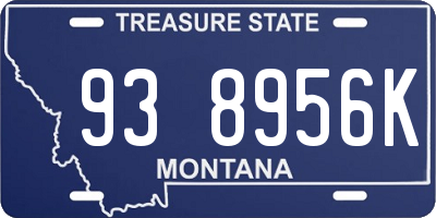 MT license plate 938956K