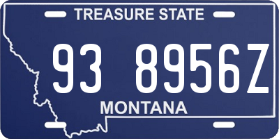 MT license plate 938956Z