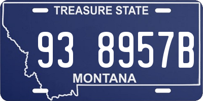 MT license plate 938957B
