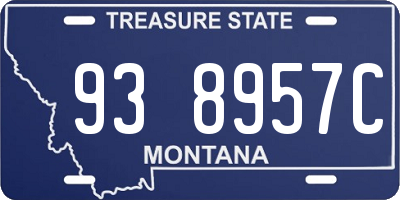 MT license plate 938957C