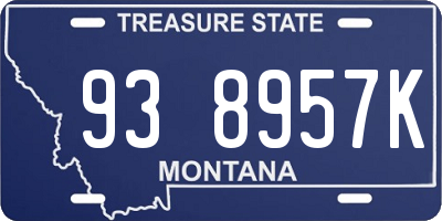 MT license plate 938957K