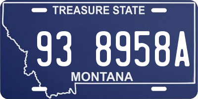 MT license plate 938958A