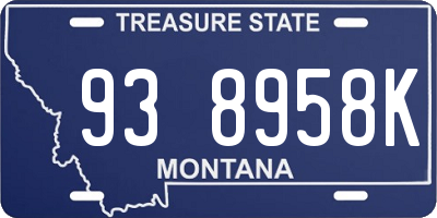 MT license plate 938958K