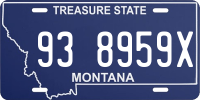 MT license plate 938959X