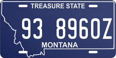 MT license plate 938960Z