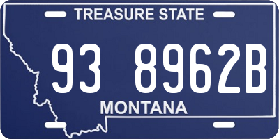 MT license plate 938962B