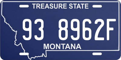 MT license plate 938962F