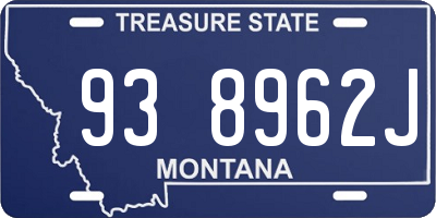MT license plate 938962J