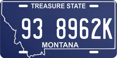 MT license plate 938962K