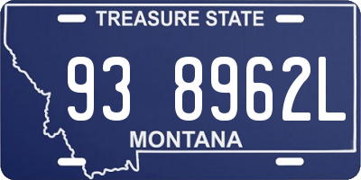 MT license plate 938962L