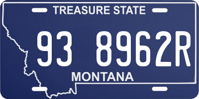 MT license plate 938962R
