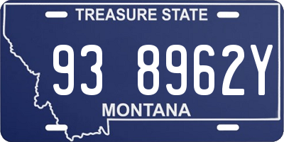 MT license plate 938962Y