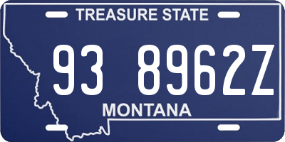 MT license plate 938962Z