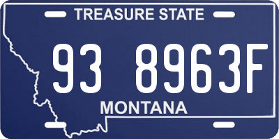 MT license plate 938963F