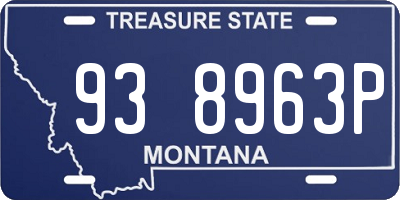 MT license plate 938963P