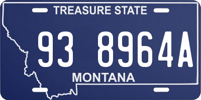 MT license plate 938964A