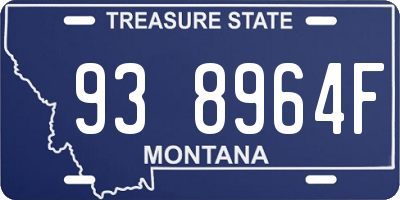 MT license plate 938964F