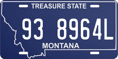 MT license plate 938964L