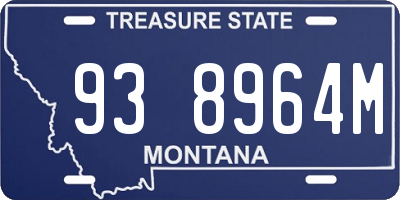 MT license plate 938964M