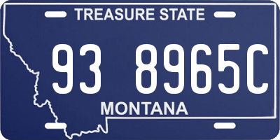 MT license plate 938965C