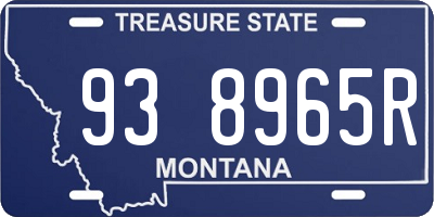 MT license plate 938965R